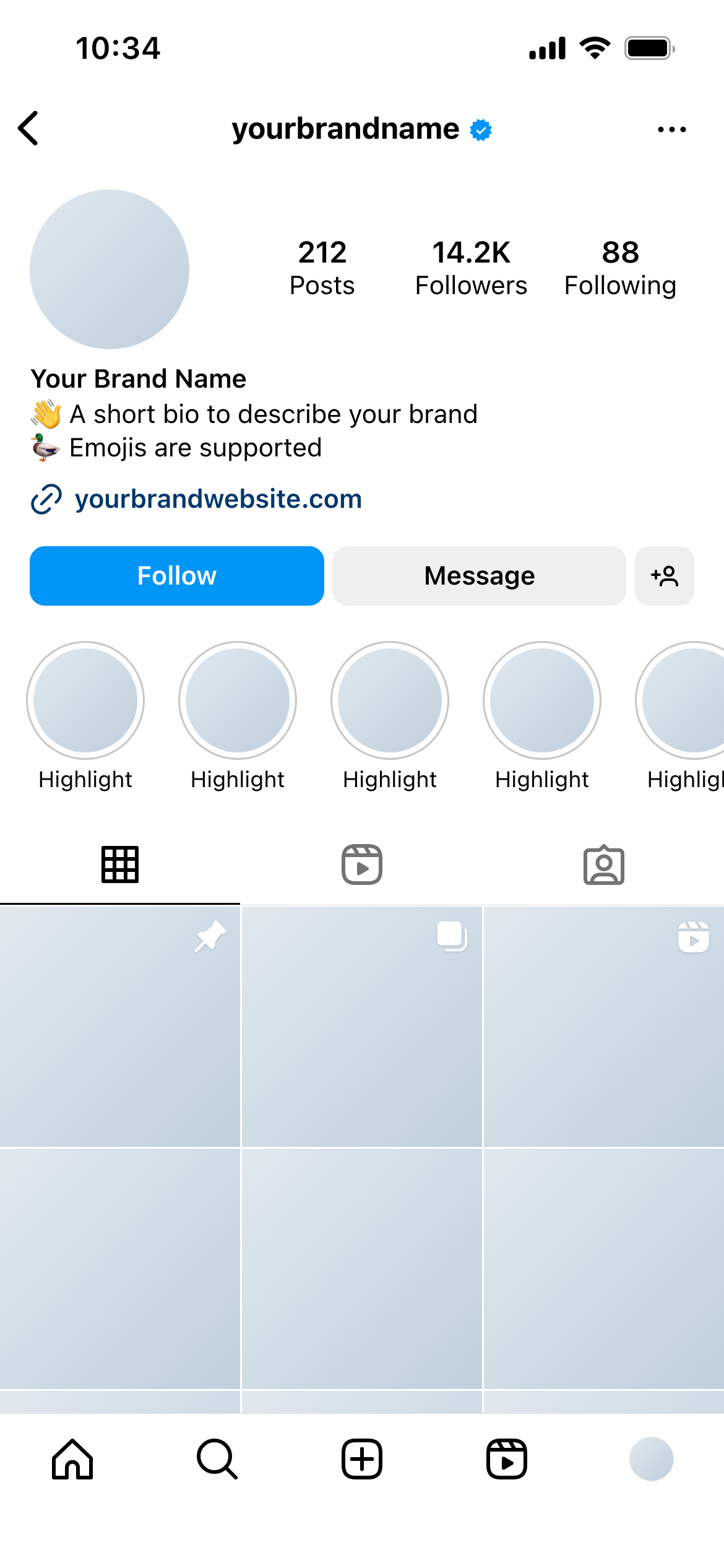 Instagram Profile Page Mockup Generator